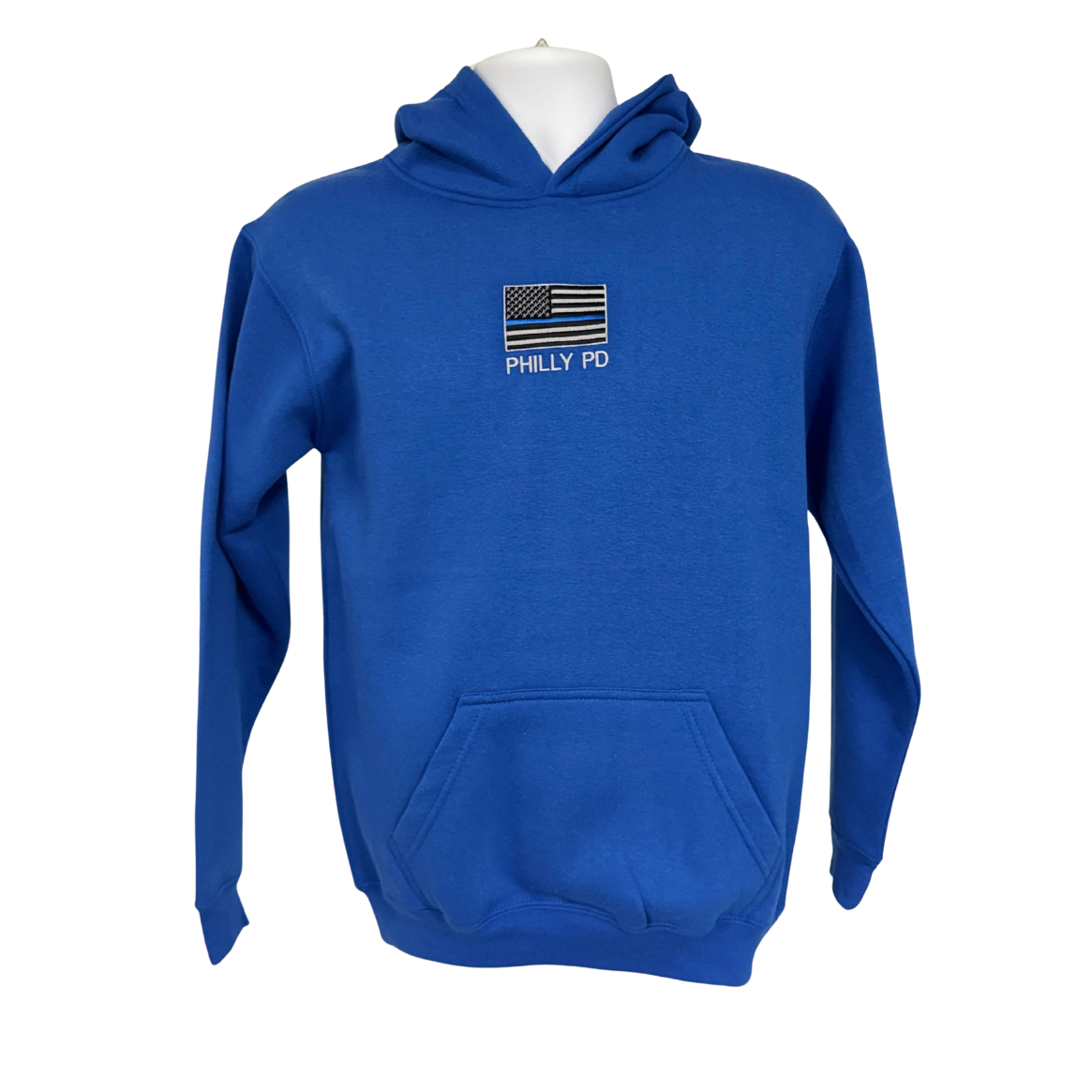 Kids Blue Line Logo Hoodie