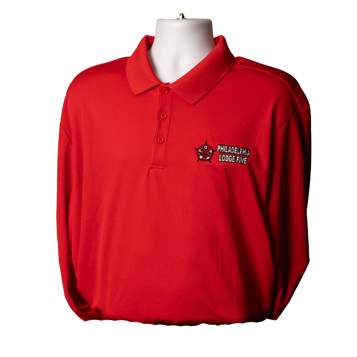 Phila Lodge 5 w/ FOP Logo Long Sleeve Polo