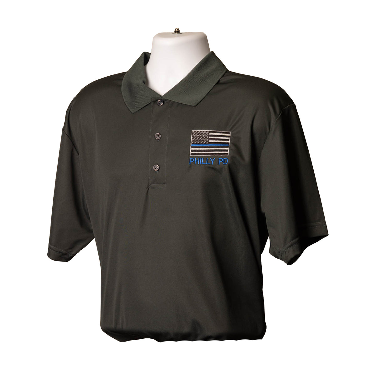 Blue Line Flag Philly PD Polo Shirt