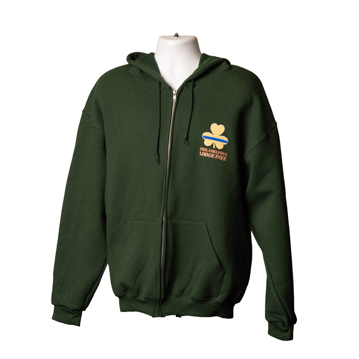 Green Shamrock Full-zip - CLEARANCE