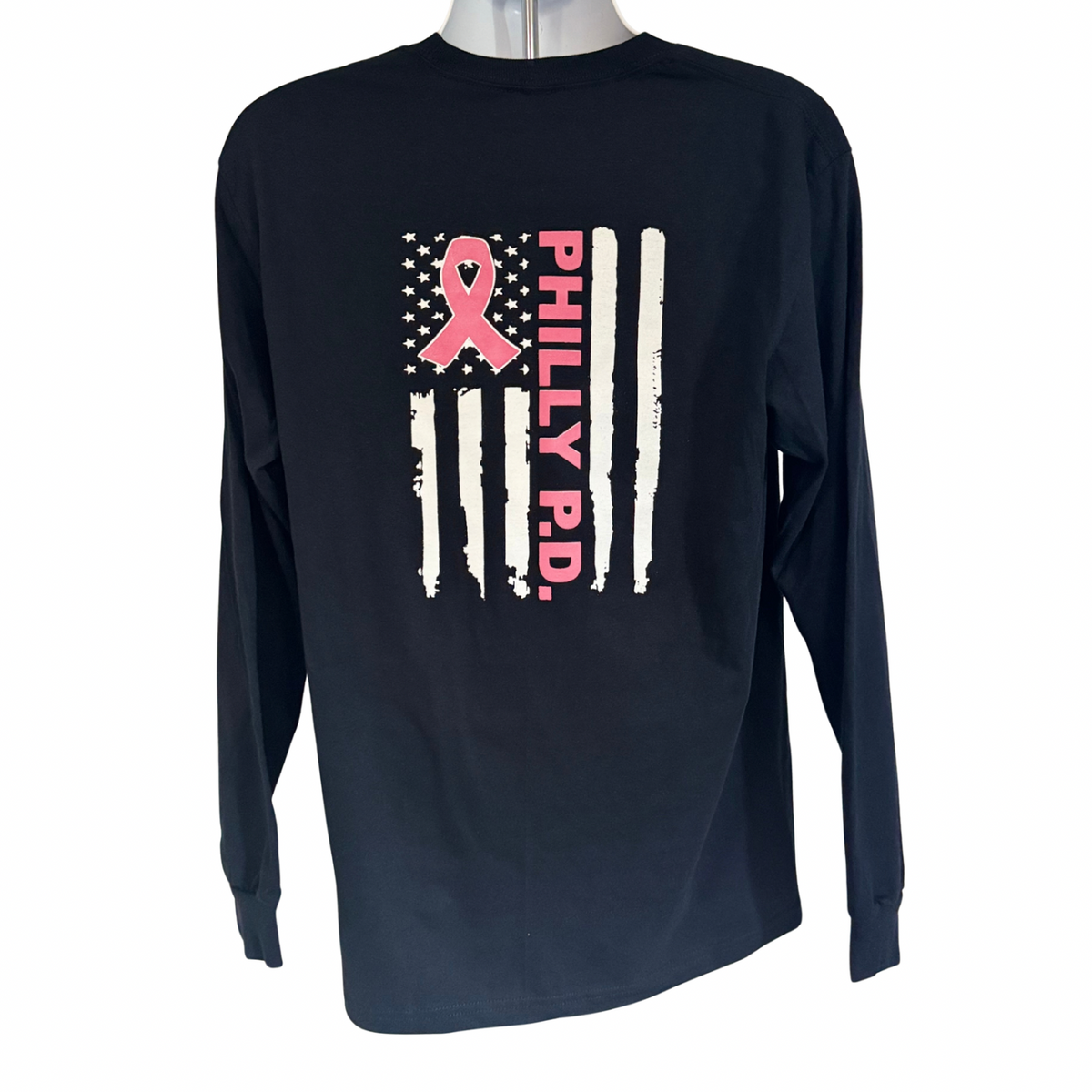 Breast Cancer Long Sleeve T-Shirt (Front/Back)