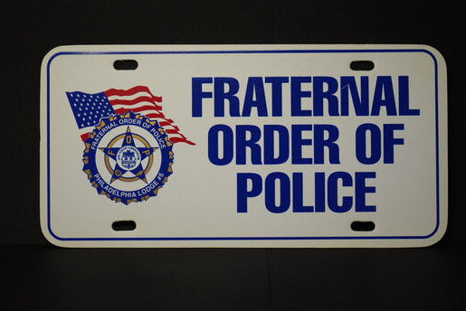 License Plate FOP w/ Logo and Flag