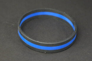 THIN BLUE LINE RUBBER BRACELET